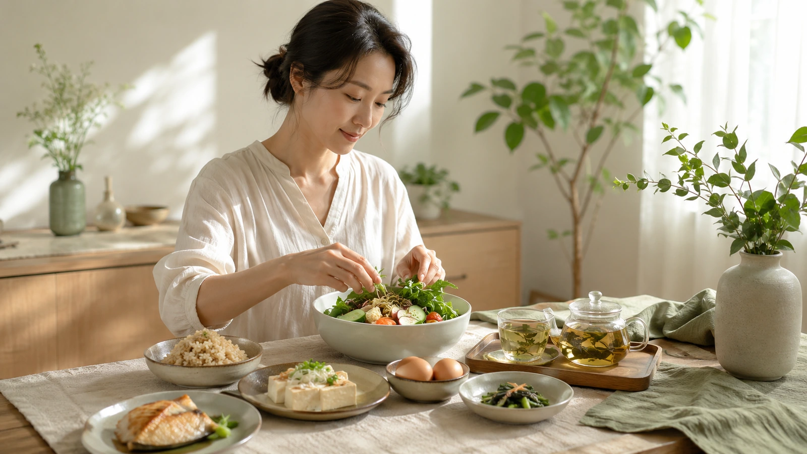 다이어트와 혈당 관리에 좋은 저속노화 식단 준비 이미지