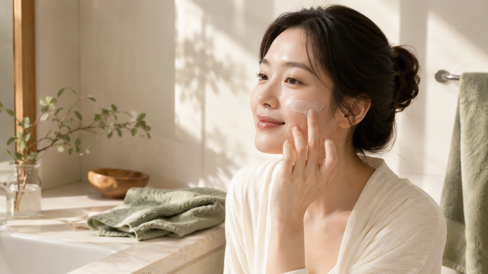 팔자주름 개선 방법을 설명하는 입가 보습 관리 이미지